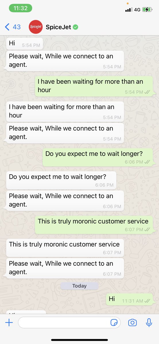 johnsindhu's tweet photo. @Spicejet’s pathetic Customer care . Call center is non-functional and their chat is lost in space-time. https://t.co/gbxX5jnvQK