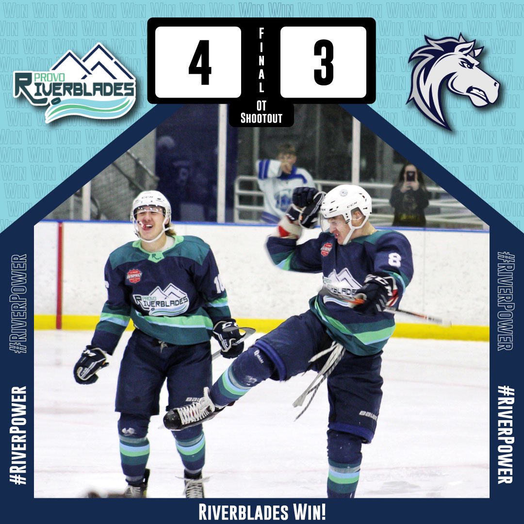 PRiverblade's tweet photo. And the Riverblades win in a nail biting shootout 4-3! #riverpower ⚔️ https://t.co/dWxNWFw2mB