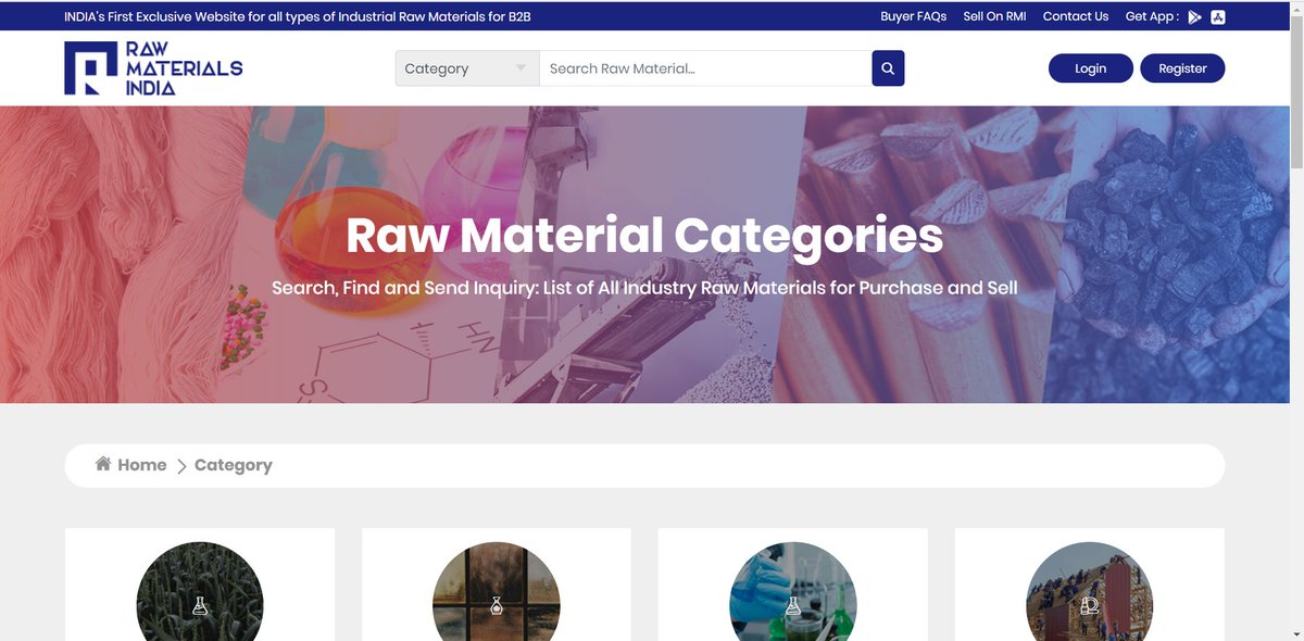 rmib2b's tweet image. Raw Materials India - India's Exclusive All Industry Raw Materials B2B/B2C Platform.

List raw material products on it.
Get "Unlimited Buyer Inquiries" as it comes.
Buyers are looking for it!!

Web: rawmaterialsindia.in 
App: play.google.com/store/apps/det… 

#RawMaterials #Sellers