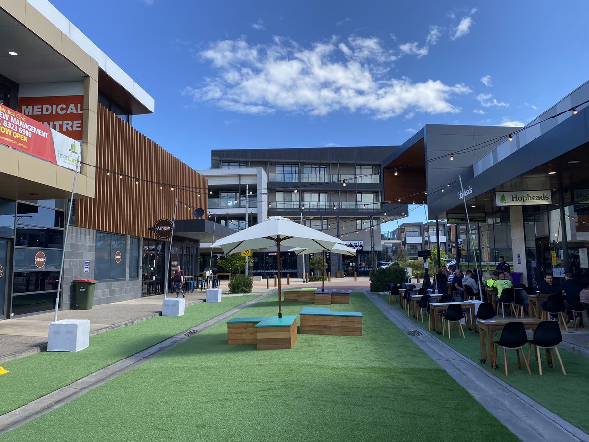 CoLocal2's tweet image. Happy to deliver this little Pop up today in Soho Village Point Cook in collaboration with @WyndhamCouncil @LudoCReid #placemaking #covidrecovery #tacticalurbanism