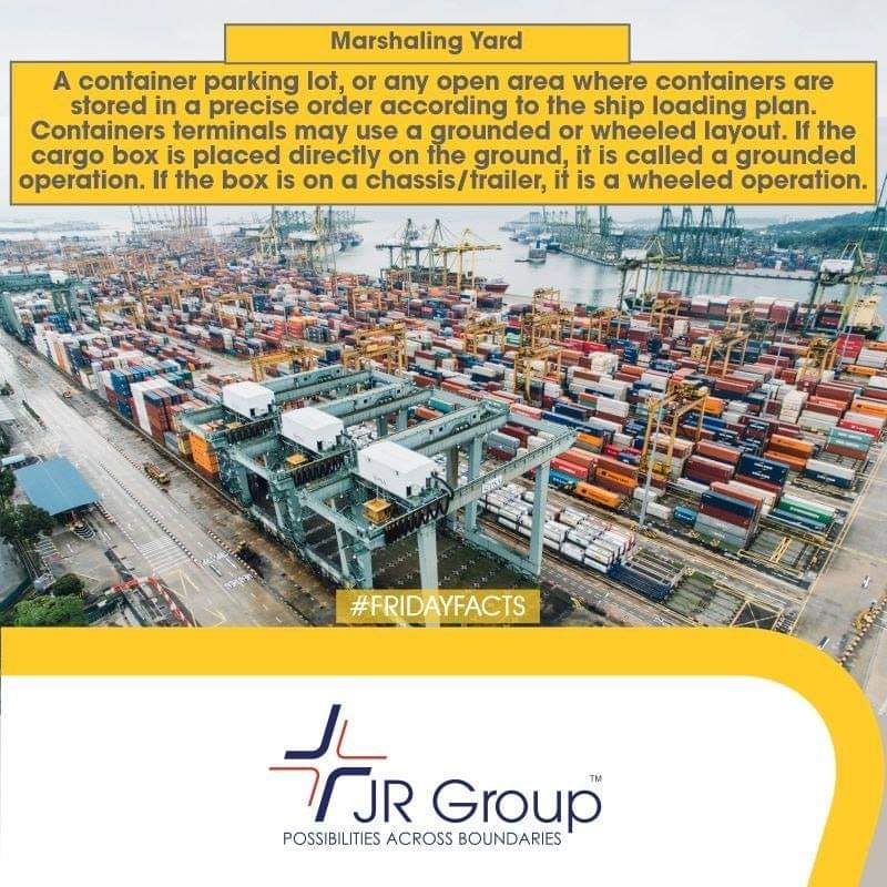 jrgroupindia's tweet photo. Marshalling Yard.

#JRgroup #India #FridayFacts #Facts #Shipping #Roadlines #Logistics #transportation #Petroleum #FF #Tankers #ProjectCargo #Cargo #ProjectForwarding #MaritimeVocablury #MarshallingYard https://t.co/nI92VdseT8