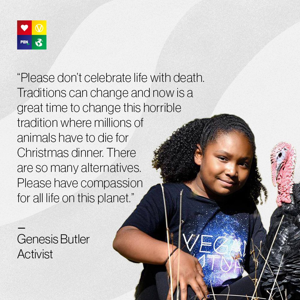 PlantBasedNews's tweet image. 12-year-old animal rights activist, TEDx speaker, and founder of ‘Youth Climate Save’, @GenesisButlerV, went vegan on her own and has the goal of getting the world to become vegan too!