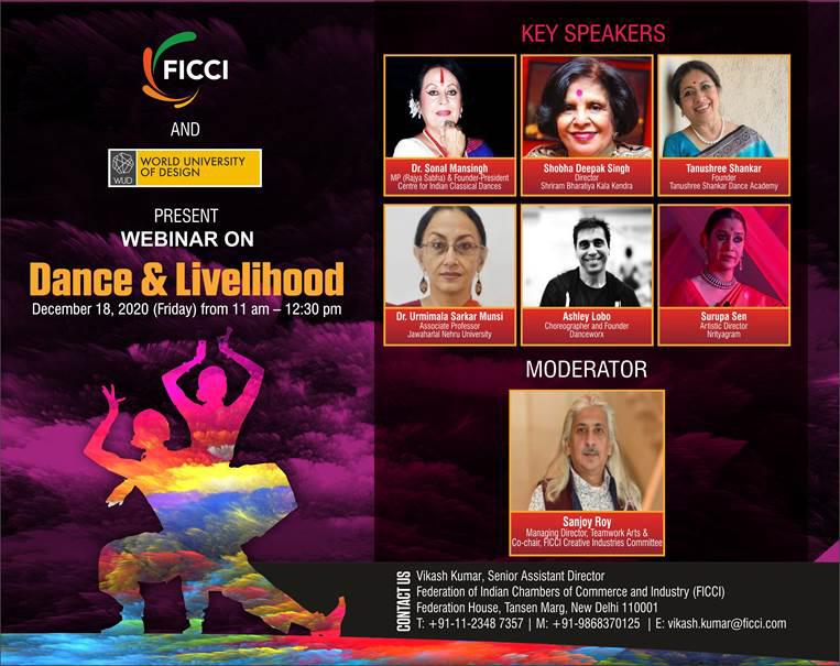 sonal_mansingh's tweet photo. Join @ficci_india 's webinar
Today at 11AM 
Link to join - https://t.co/MPRUlaQfNq

@SanjoyRoyTWA @shobha65 @MinOfCultureGoI @sangeetnatak @prahladspatel https://t.co/WBvg8URNUN