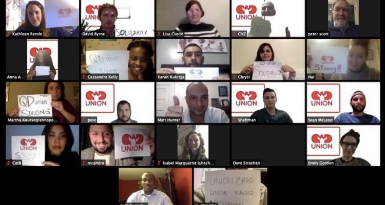 QdUnion's tweet photo. What pandemic solidarity looks like ✊ #QDUnion #QDStrong @alaa2325 https://t.co/ox8oQpdewN