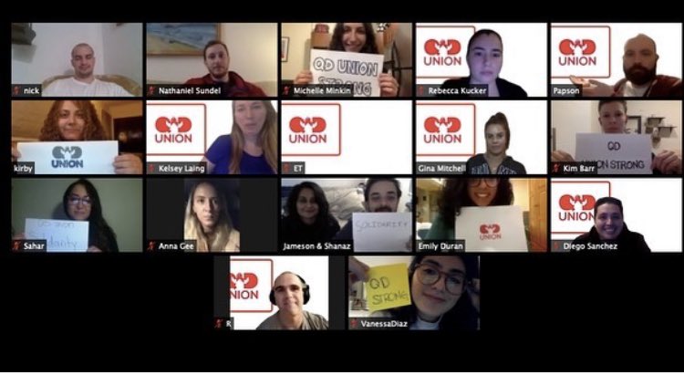 QdUnion's tweet photo. What pandemic solidarity looks like ✊ #QDUnion #QDStrong @alaa2325 https://t.co/ox8oQpdewN
