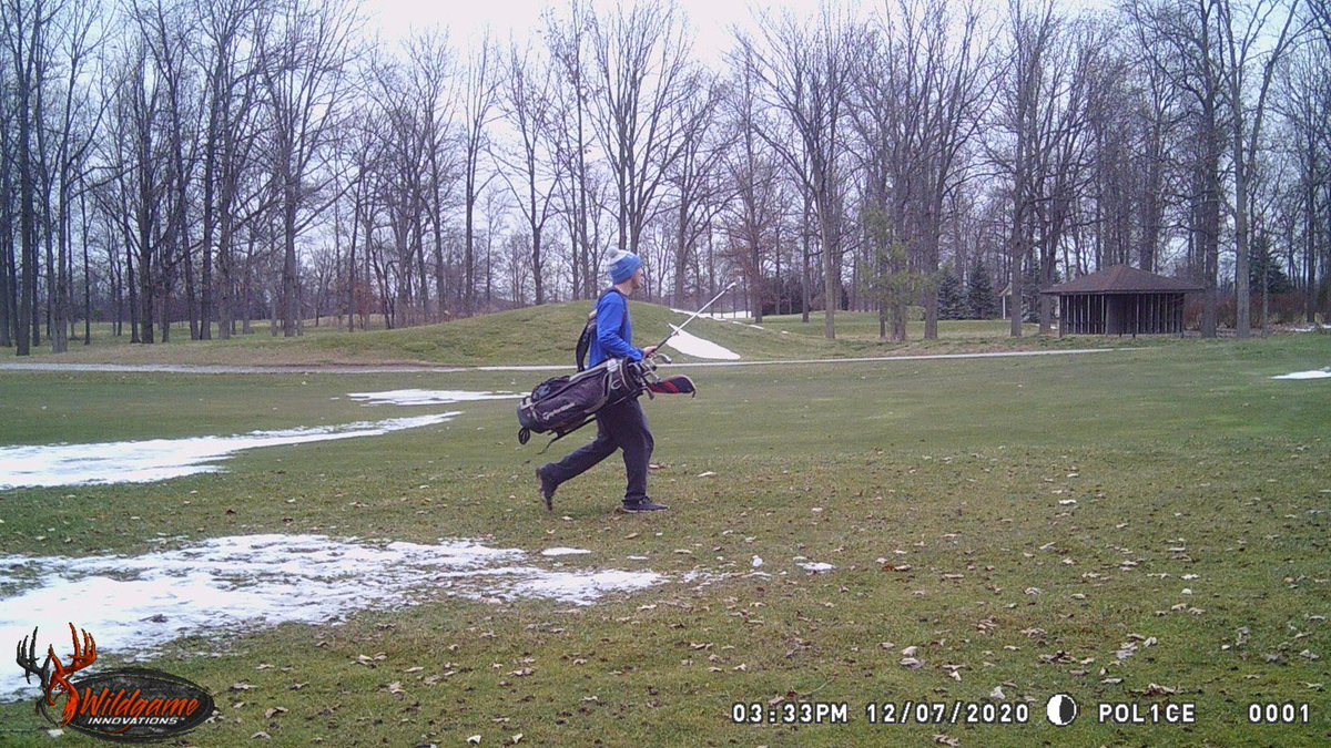 To the guy who thinks sneaking on the golf course, when closed... got ya.