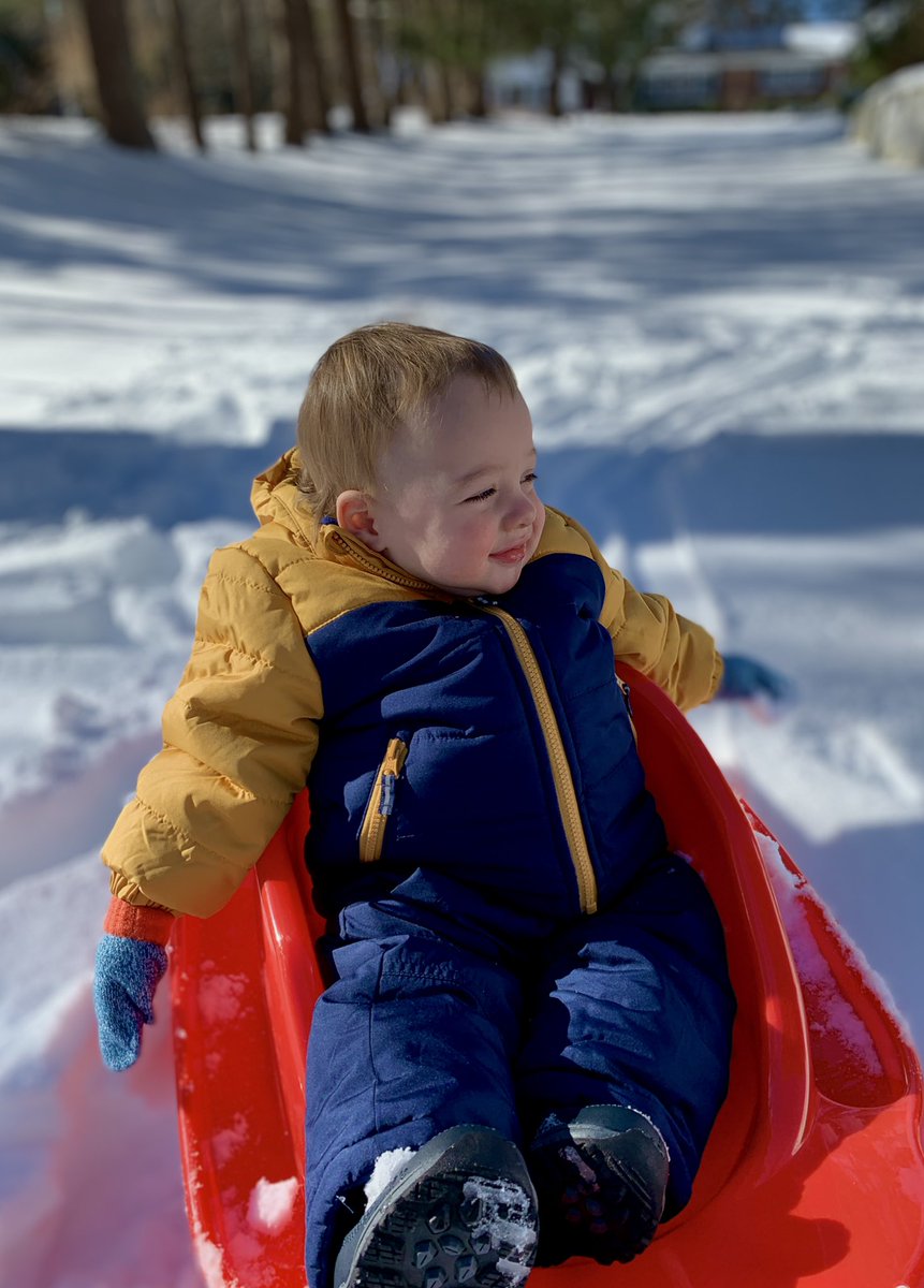 MissKatieBoe's tweet image. Everyone who has a baby or toddler has posted the same picture today and I am not ashamed to admit that I am one of them. #snowcontent