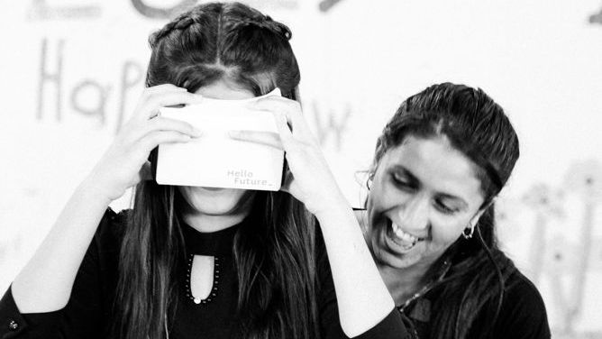 Virtual Reality feels like a tech that could have been but never was. You should see the joy it brings our refugee students. 
To experience VR 4 the first time, transported outside of the camp, to somewhere you've always wanted to go...Paris! Bali! New York City! It's magic. #TBT