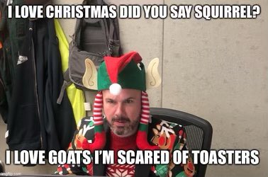 bikesNbbqs's tweet photo. Beard advent calendar day#16. The #YEGELF thought today he would bring a little festive cheer to work. Well boys and girls, did he ever (fuck knows why I’m speaking in the 3rd elf). So one of the other little elves took a photo and added their thoughts of their #YEGELF https://t.co/UZZRc47mZ3