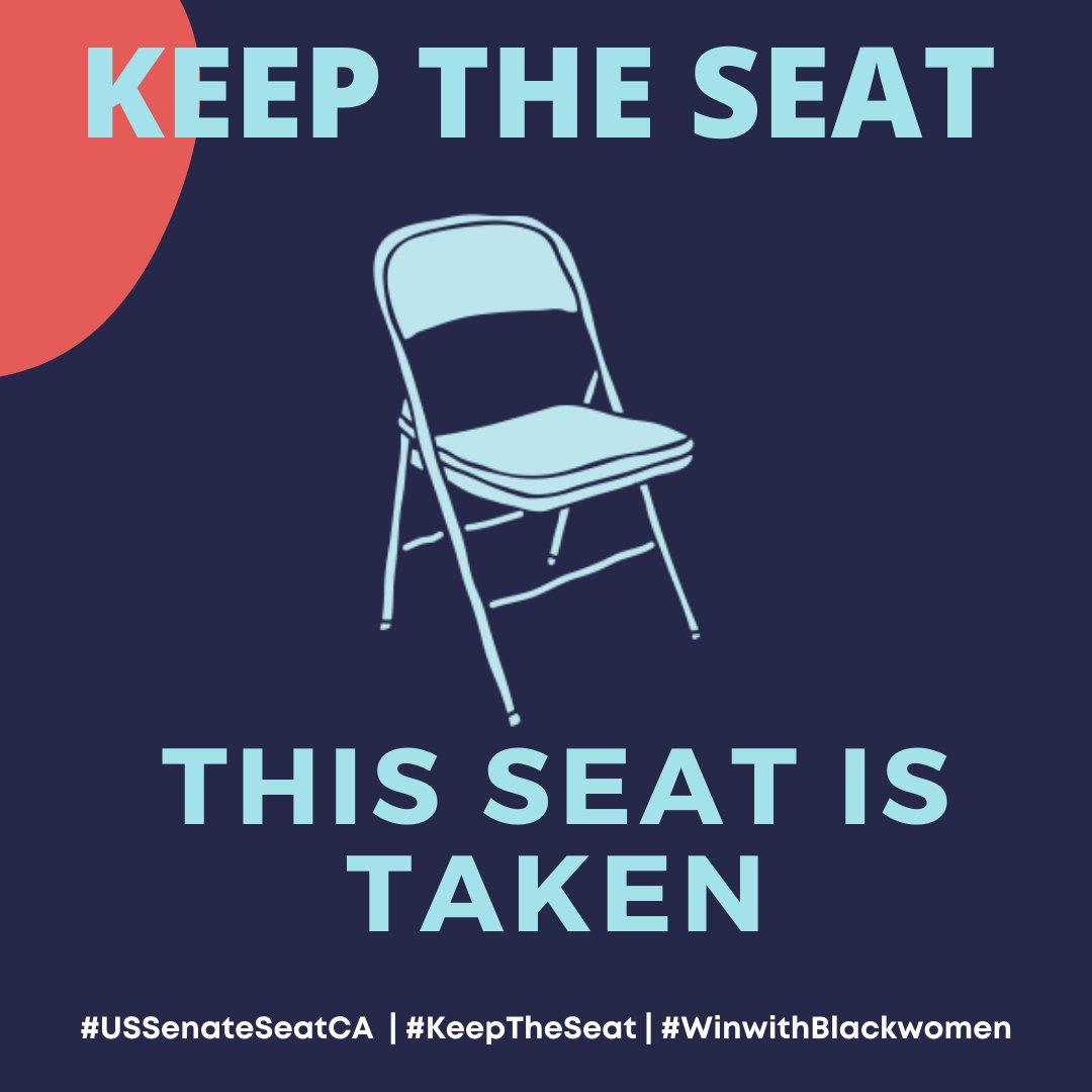 cdpblackcaucus's tweet photo. Tell Gavin Newsom, Kamala Harris's Senate seat is not up for grabs! It is for a #blackwomen Congressmember Karen Bass or Congresswoman Barbara Lee. Upload a video, tag @GavinNewsom @RepBarbaraLee @RepKarenBass to through out the idea there is a vacant seat. #thisseatistaken https://t.co/jcDAzoKVwj