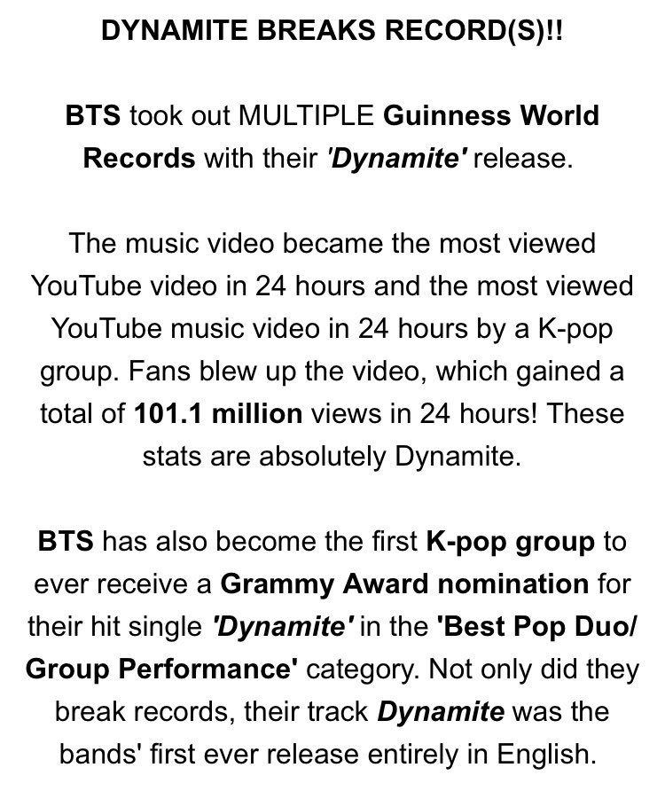 YES! Love that @SonyMusicAU put BTS in (& at the top of) their 2020 Wrap Up newsletter and even linked the MV 😍 @BTS_twt @_australiabts_ @bts_aus