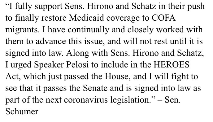 9. It’s likely up to GOP lawmakers like McConnell whether the Marshallese get their access to Medicaid restored. For the first time in 20 years, the House this spring passed a fix — with bipartisan support — and Chuck Schumer has told me he’s on board.