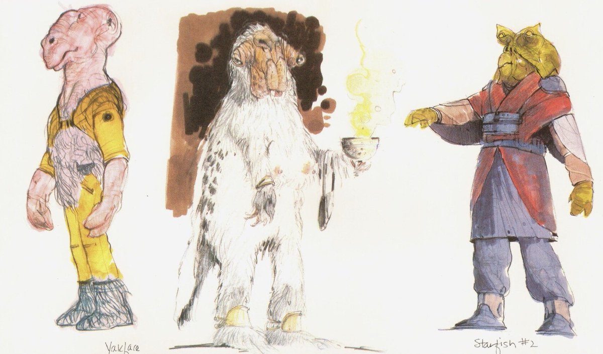 WeirdlandTales's tweet photo. Miscellaneous Jabba patrons by Nilo Rodis-Jamero, for RETURN OF THE JEDI. A big batch. I’ve posted some of them before, but the quality of these new versions is much better. https://t.co/K4f9tnocla
