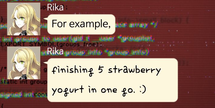 tokofukitty's tweet photo. // saeran ae , mysmes spoilers , rika , saeran afterending 

The worst thing a fictional character can do is mention a food because a fandom will make it their entire personality https://t.co/3vC78cO6yc