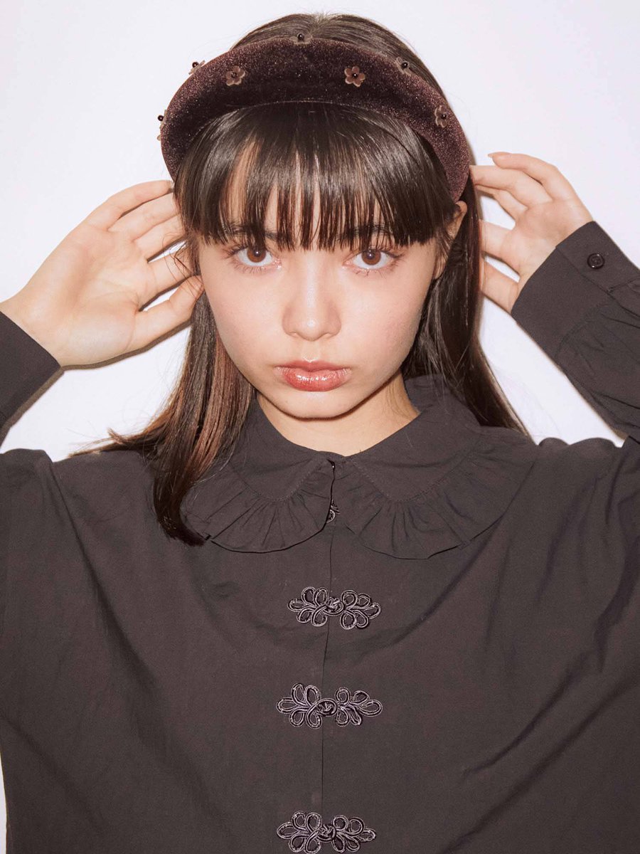 Merry Jenny 梅田店 新作情報 Floralベロアカチューシャ ダークブラウン ブラック 3 850 税込 Merryjenny 梅田est 電話通販はこちら 06 6371 1380