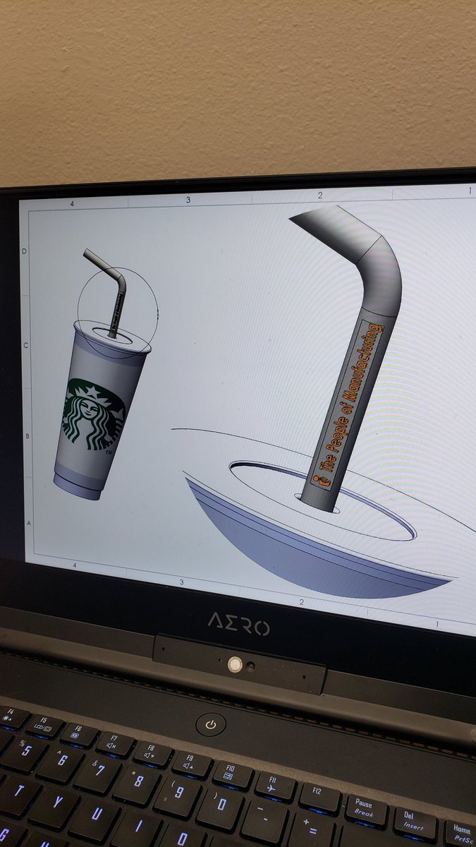 ZachEngineer's tweet photo. Another Throw Back, to a new straw design. The client hated Paper straws, so we developed a biodegradable- 3D printable- straw. Where companies can add advertising on the side. https://t.co/X8F1F8gq4k