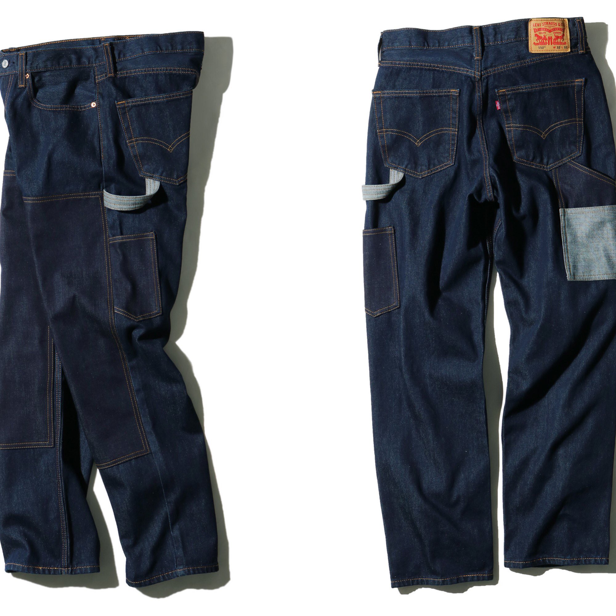 Levi S Japan リーバイス ストア 福岡天神リニューアルオープン1周年記念 ワークウエアのルーツをもつ Levisが 古着市場でも人気の高い550 をベースに ダブルニー カーペンターのワークディティールを加えたスペシャルカスタマイズモデル 発売日 12