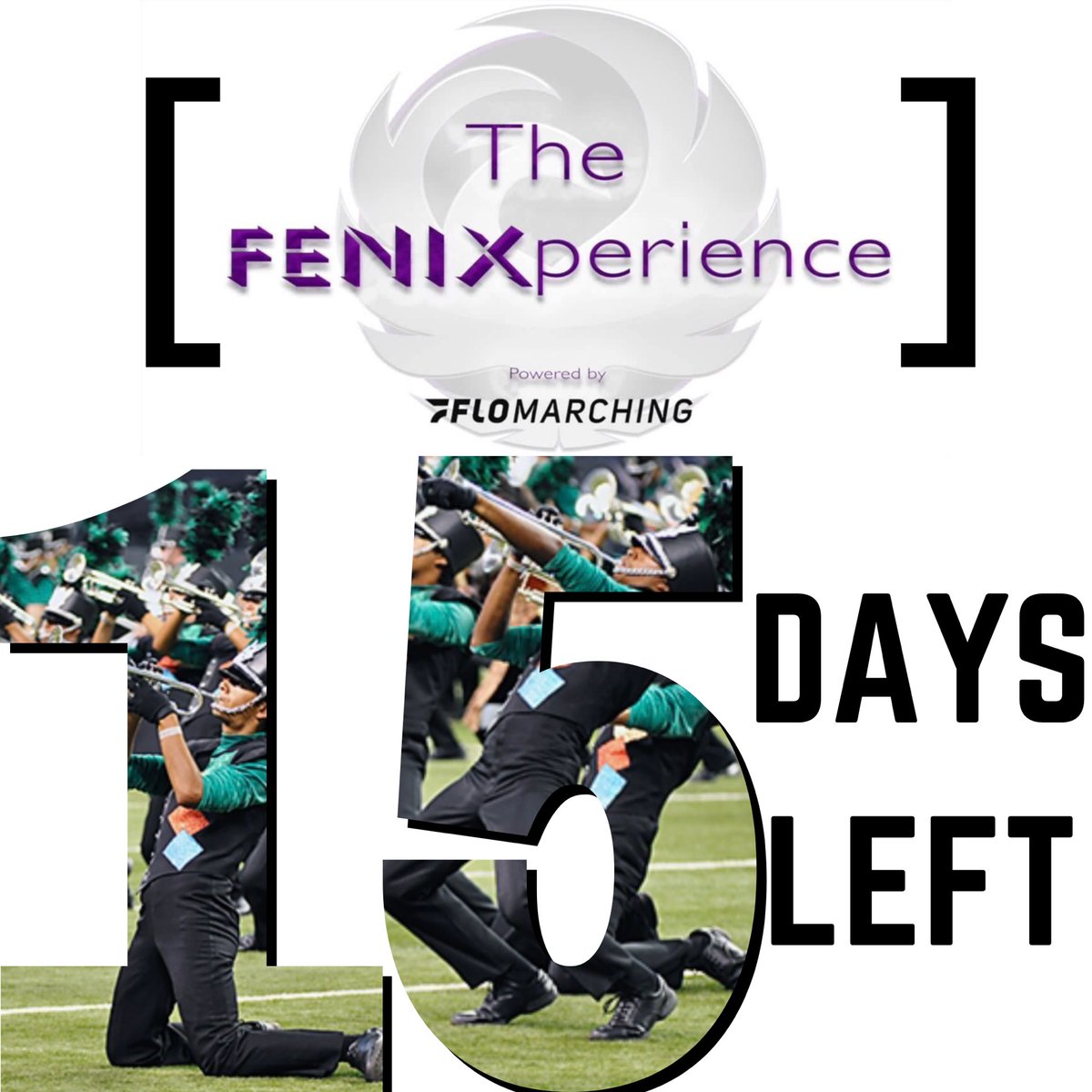 GenesisDBCTX's tweet photo. Only 15 days left to register for our FENIXperience (Powered by FloMarching)! Visit our website for more information ➡️ https://t.co/z2mAiGy6RM
#fenixfam #genesisdbc #drumcorps #dci #dcicolorguard #dcipercussion #dcibrass #pureimagination #FENIXperience #auditions #band https://t.co/NayBus3gXg