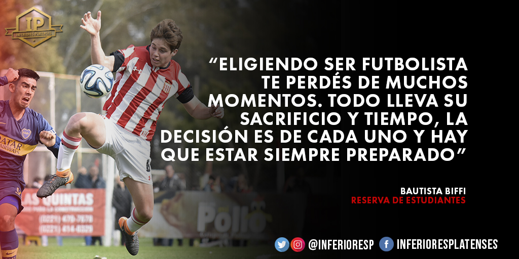 2InferioresP's tweet photo. #EDLP 🇦🇹 Bautista Biffi es categoría 2001 y hoy es uno de los defensores de la Reserva del Pincha. En el último capítulo de juveniles del 2020 en #IPDesdeCasa, reflexionó sobre las claves que hay que afrontar para convertirse en jugador profesional. https://t.co/uWfWWapOri