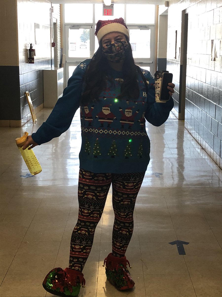 Our staff are in the holiday spirit <a href="/KentRoadWSD/">Kent Road School</a> We could hear Ms. Kozyra jingling down the hall all afternoon.