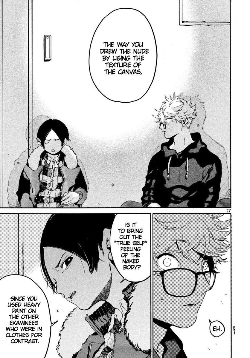 i found it really sweet how the first time yatora was truly able to speak to someone was through art. he always acclamated to scenarios and conversations without expressing his true desires, and only said what people wanted to hear.