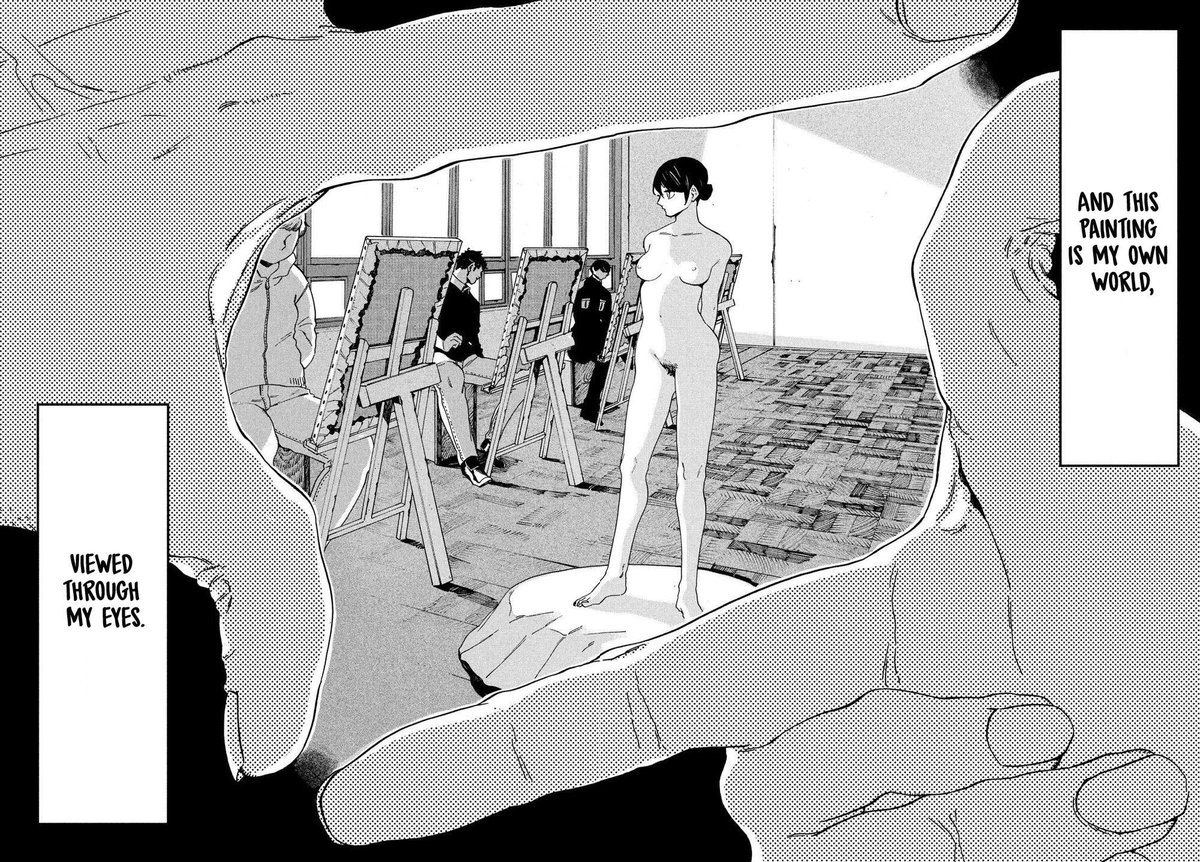 throughout the manga, yatora finds pieces of himself through art. it becomes the catalyst for self identification and true passion. it’s such a captivating and motivational story. and as corny as it sounds a picture really is worth a thousand words