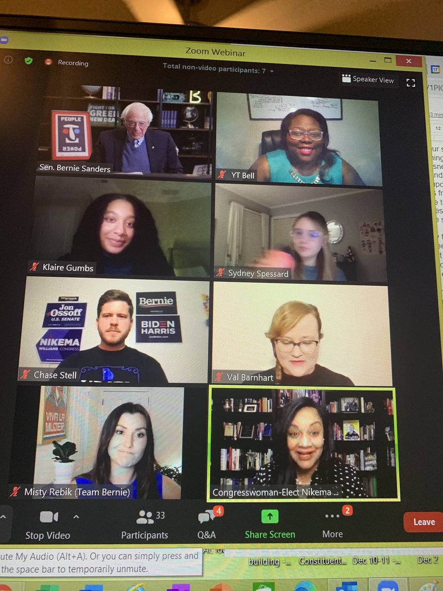 MsYTBell's tweet photo. Thank you Senator @BernieSanders and Congresswoman Elect @NikemaWilliams for the opportunity.
Georgia on MY mind is not ONLY our state song, but it has been the theme that has motivated me and other voters to cast our ballot on or before January 5th!
#voteONEmoretime https://t.co/yr7d0Zfvi6
