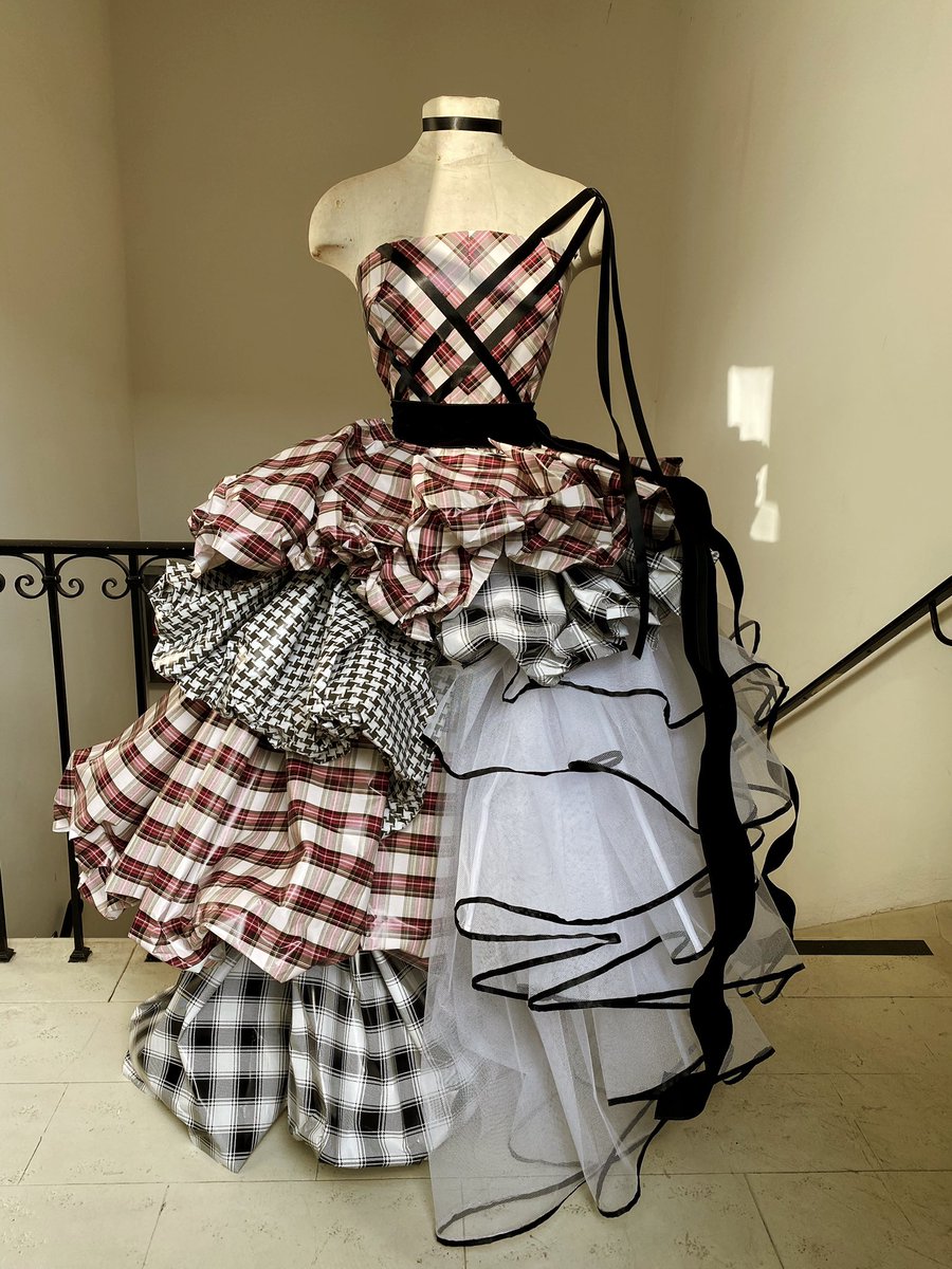 Didn't feel like putting up a tree this year, so I made a dress out of wrapping paper instead. Inspo: 2013 punk met gala Chaos to Couture full video on how I Didn't feel like putting up a tree this year, so I made a dress out of wrapping paper instead. Inspo: 2013 punk met gala Chaos to Couture full video on how I