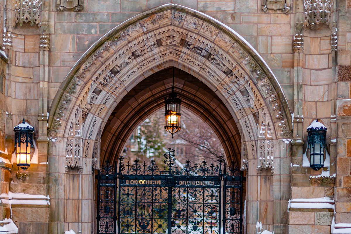 Yale's tweet photo. Nature provided a change of scenery with a layer of powdered sugar⁣
⁣
📷: Sydney Holmes ’21 #Yale https://t.co/GzjpknG10m