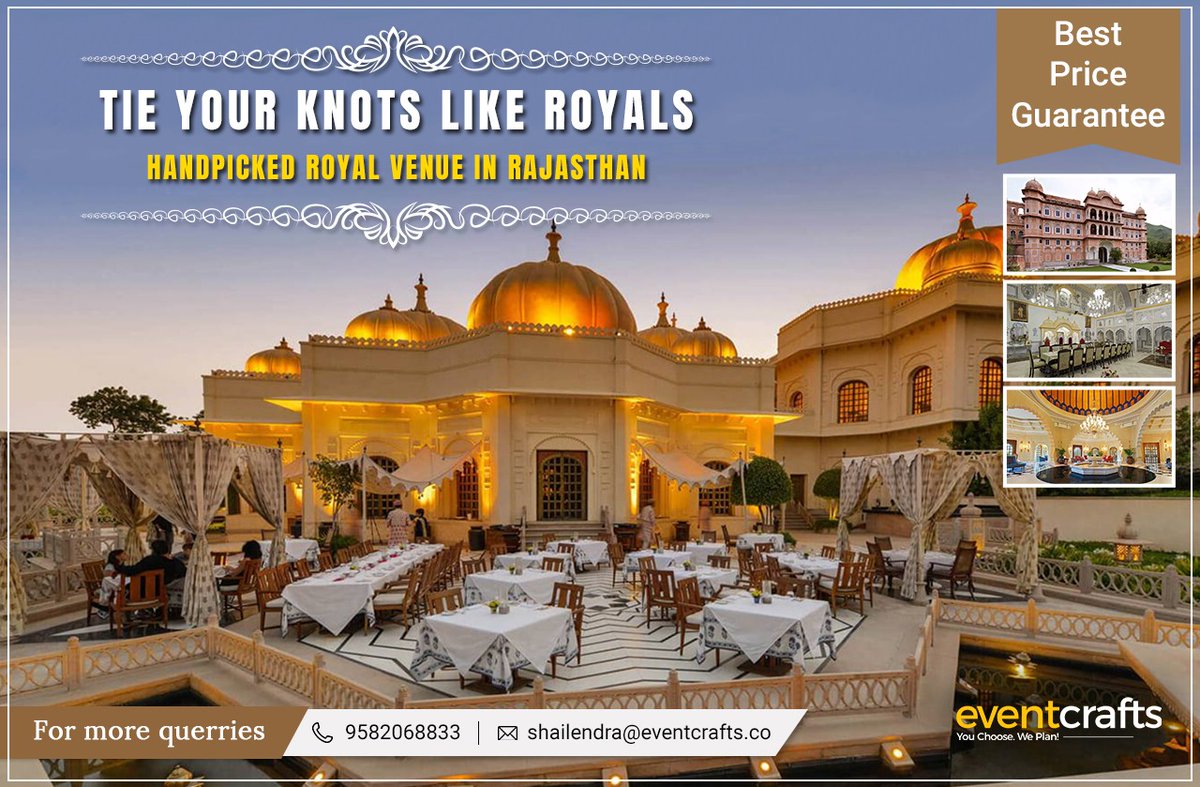 singhjadoun's tweet image. Handpicked Venue from Rajasthan to Royal gathering in Ranthambore, Bikaner, Udaipur, Jodhpur, Jaislamer...
Connect now for guaranteed best deals:- zcu.io/f2ye   
#socialfuntion #perfectgathering #weddings #rajasthan #elegant #socialfuntions #fortfuntion