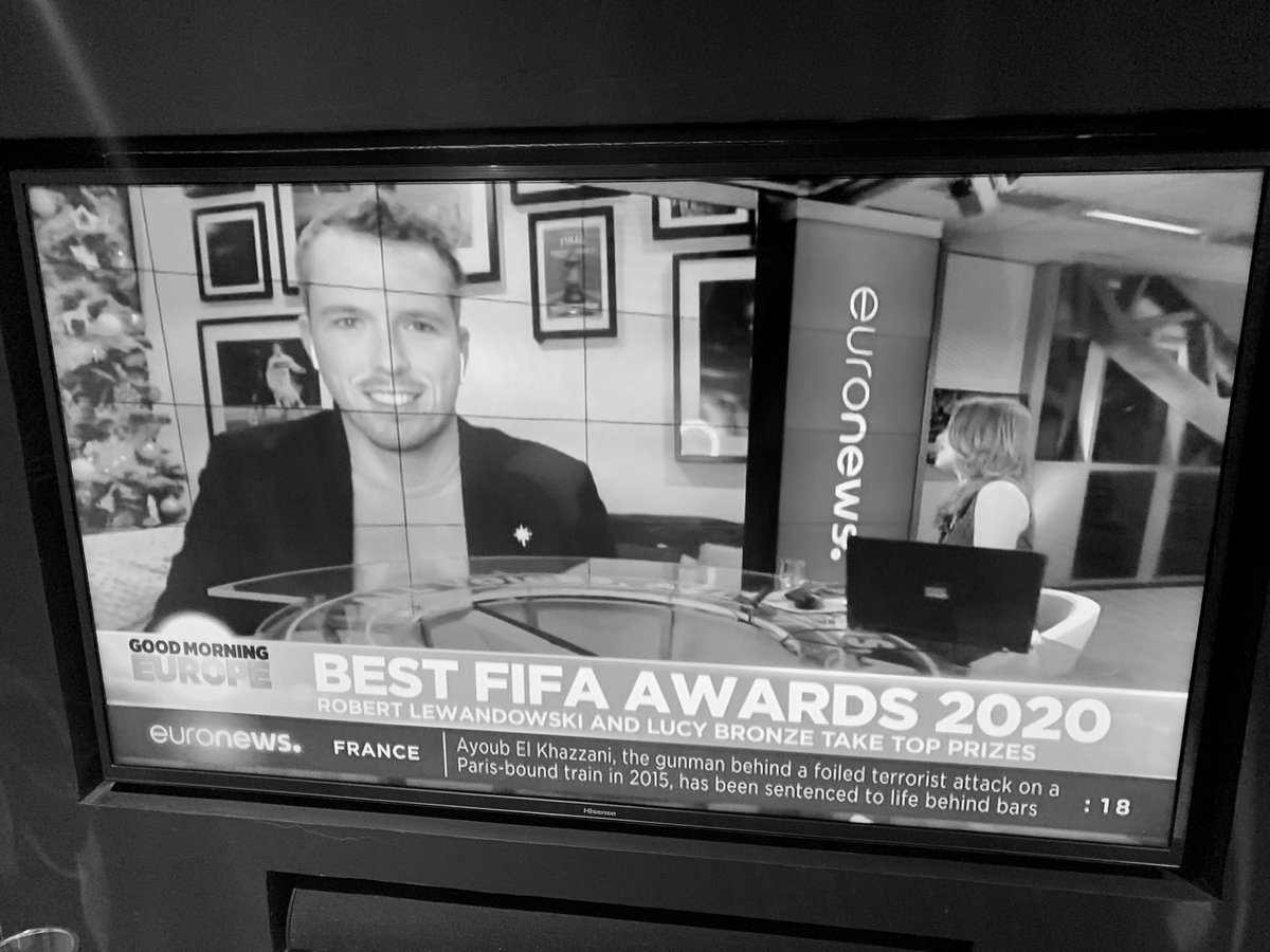 Great to join @rosiewright99 this morning on @euronews to talk about last nights #FifaTheBestAwards