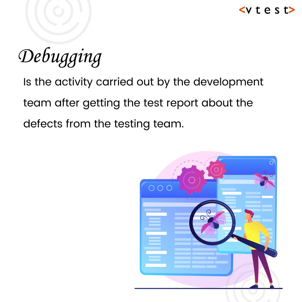 vtestcorp's tweet photo. Both Testing and debugging are used to make the software product error and fault free.

#softwaretestingcompany #softwaretestingservices #qacompanies #qaservices #softwaretesting #testautomation #qualityassurance #testingtools #testers #outsourcesoftwaretesting #punejobs #vtest https://t.co/wYqbpYHf4O