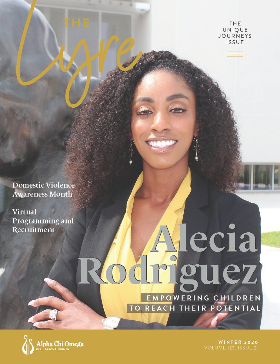 AlphaChiOmegaHQ's tweet photo. Read about Alecia Rodriguez (Kappa Upsilon, Florida International University) and her nonprofits to empower children in foster care in the winter Lyre. It hits mailboxes this week, but you can read a preview now: https://t.co/B6msEi4URP.
@FIU_AXO https://t.co/fSh8WIdxD2