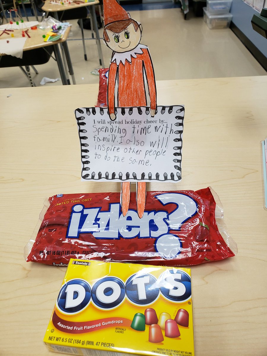Tallest Shelf for the Elf (Part II):  Which materials create the strongest foundation? (DOTS vs. Twizzlers)
The best part of this STEM activity? The students using Habits 4 &amp; 6 and deciding, "Let's combine our shelves and we can all win the top spots?" 🤩🤗🎯👏💖