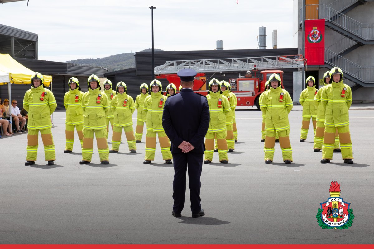 ACT_ESA's tweet photo. It’s been a tough 22 weeks for these 17 firefighters… but the hard work has all paid off, following their graduation ceremony earlier today! 

Congrats and welcome to the team! 🚒 #ACTFR https://t.co/F0DWjeX5cb
