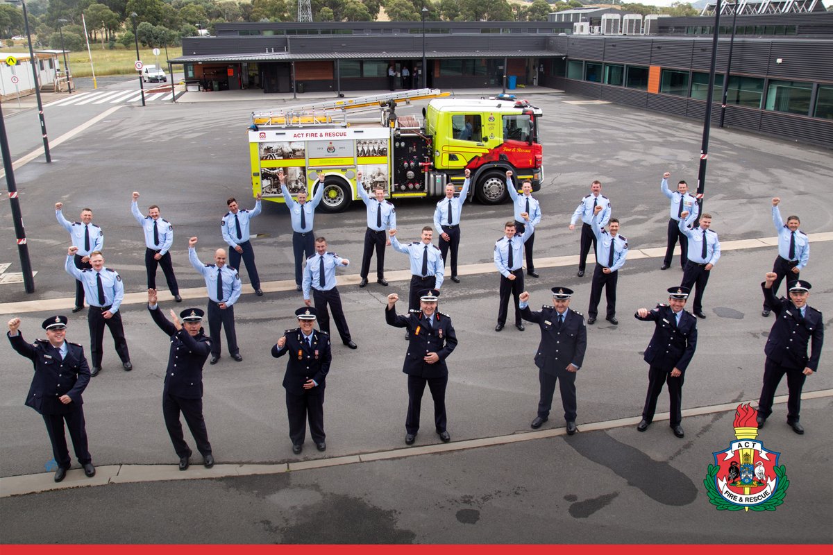 ACT_ESA's tweet photo. It’s been a tough 22 weeks for these 17 firefighters… but the hard work has all paid off, following their graduation ceremony earlier today! 

Congrats and welcome to the team! 🚒 #ACTFR https://t.co/F0DWjeX5cb