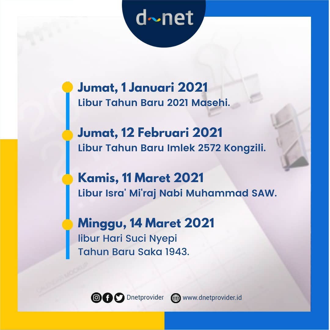 dnetprovider's tweet photo. Sudah berencana liburan 2021? Yuk save dulu tanggal penting di bawah ini 👇 https://t.co/OyqcWjtgDH