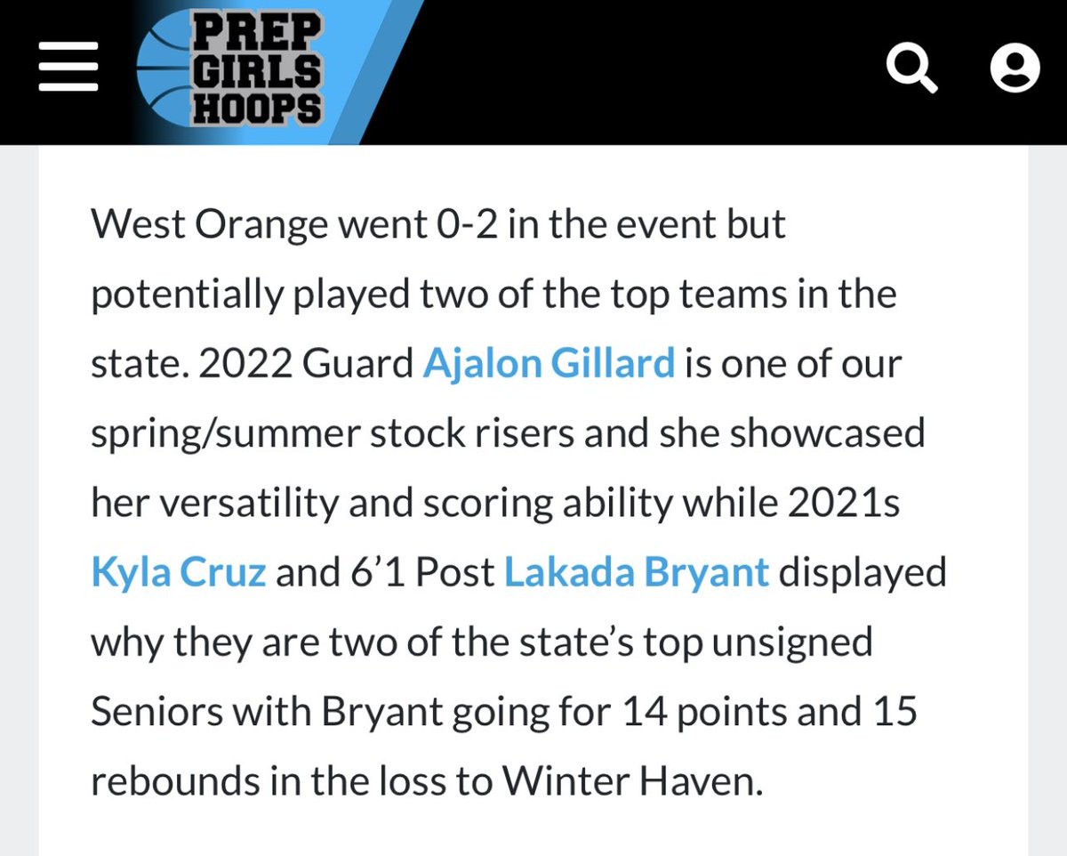 nulook2009's tweet photo. Florida Prospects Thanksgiving Tourney write up mentioned ⁦@itskada24⁩ Performance by ⁦@PGHFlorida⁩ Let’s Go! 💪🏽🏀 shout out to her teammates also mentioned ⁦@AjalonGillard⁩ and ⁦@CruzzKylaa4⁩ @Coach_Rizo⁩ ⁦⁦⁦⁦⁦⁦@flprospects⁩ https://t.co/oZXdbLzb0Y