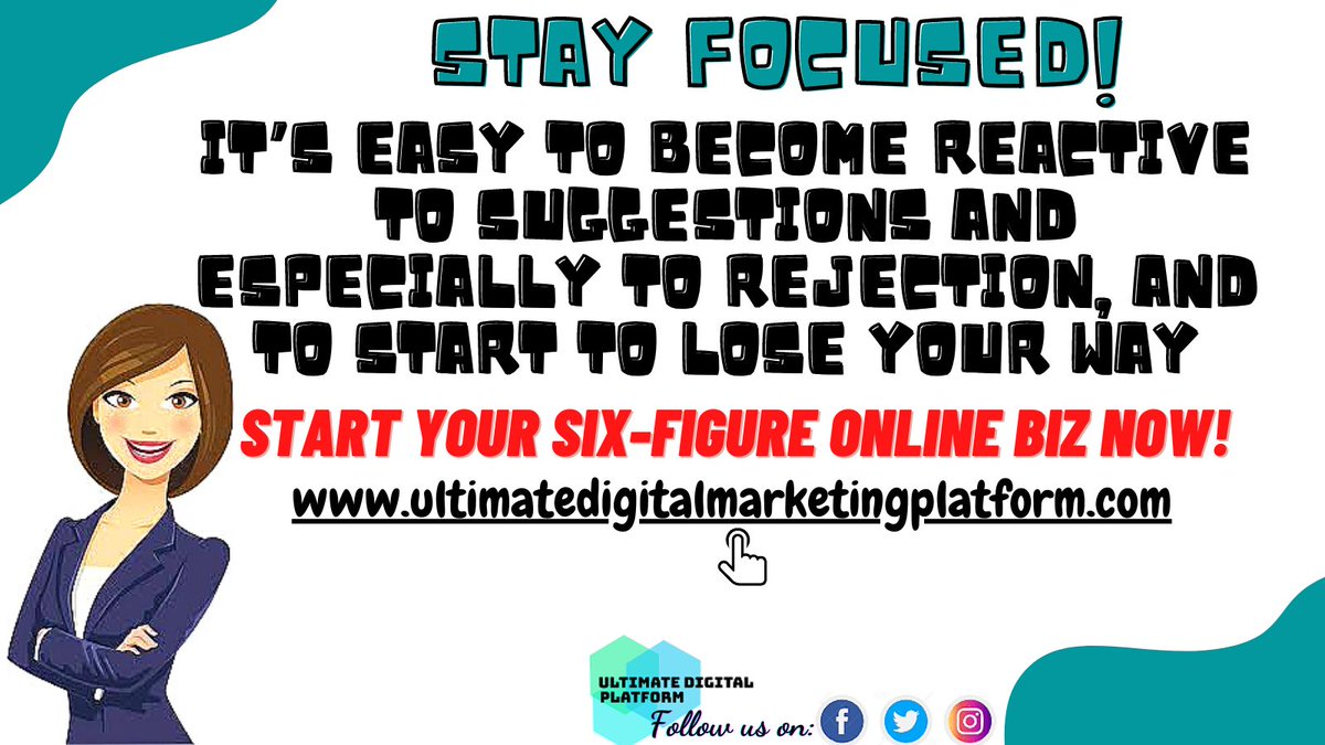 jarmramirez's tweet photo. Stay Focused!

#businesstips #BusinessOwner #adviceforsuccess #entrepreneurlife #entrepreneurmindset #startups #Startupbusiness #marketingonline #marketingtips https://t.co/9QunOVQVKa