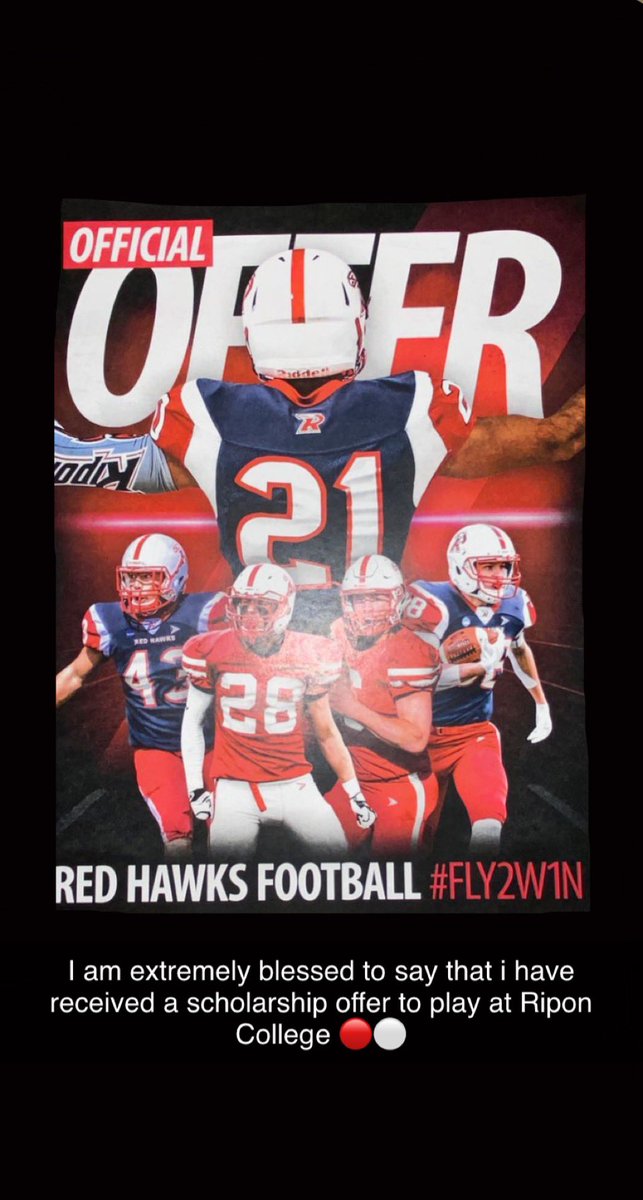 Spam_JT's tweet photo. I am extremely blessed and thankful to say that i have received an offer to play for Coach @RonErnst4 and Ripon College 🔴⚪️ #FLY2W1N https://t.co/FNmMcQ5qzQ