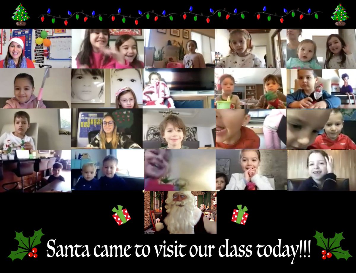 Today we had a surprise!!  Nobody was expecting him.  When they saw him coming to our virtual classroom it was pure excitement!!  Thank you Santa!! We loved your visit!! #santavisitsPKC  #lotsofsiblings #pricelessmoment <a href="/ASFM_official/">Official ASFM</a> <a href="/ASFMELEM/">ASFMELEM</a>  <a href="/josephstanzione/">Joseph Stanzione</a>