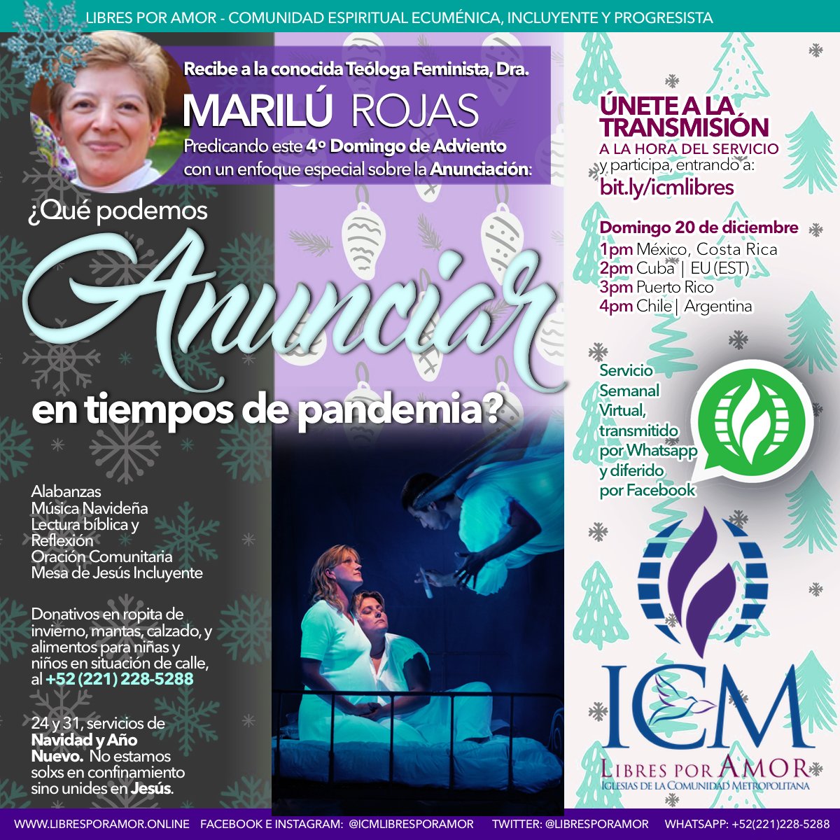 libresporamor's tweet photo. La Dra. Marilu Rojas Salazar, reconocida #Teóloga #Feminista en #Latinoamérica, con la reflexión central sobre la Anunciación. Domingo 1PM MX, entrando a https://t.co/cQLb3NmJ8Z o más tarde diferido por https://t.co/w4sPU87ViB. ¡Gracias, te esperamos! #Eco #Feminismo #Decolonial https://t.co/Bnbq3Eniv3