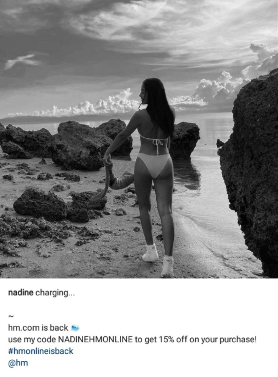 lovexpsyche's tweet photo. Nadine Lustre making it swim season all year round as she happily shares that H&amp;M Online is back! 

Check her selection of #HMSwimEssentials at the store's site now 🌊

#NadineForHM #hmonlineisback 
📷nadine https://t.co/hj1Nofmi3J