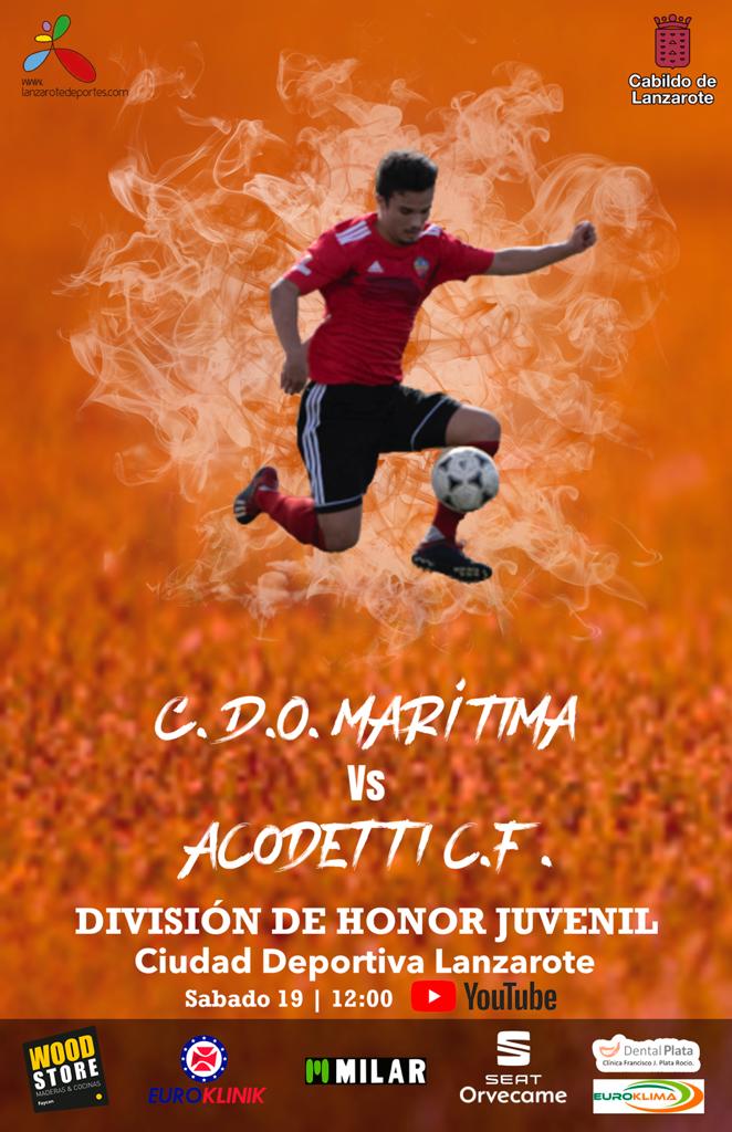 Retrasmitimos el próximo partido de la categoría Juvenil División de Honor entre el <a href="/CDOMaritima/">Orientación Marítima</a> vs <a href="/AcodettiCF/">Acodetti CF 🟧⬜️</a> 

Suscríbete a nuestro canal de YouTube si no quieres perdértelo.

youtube.com/channel/UCLo6D…