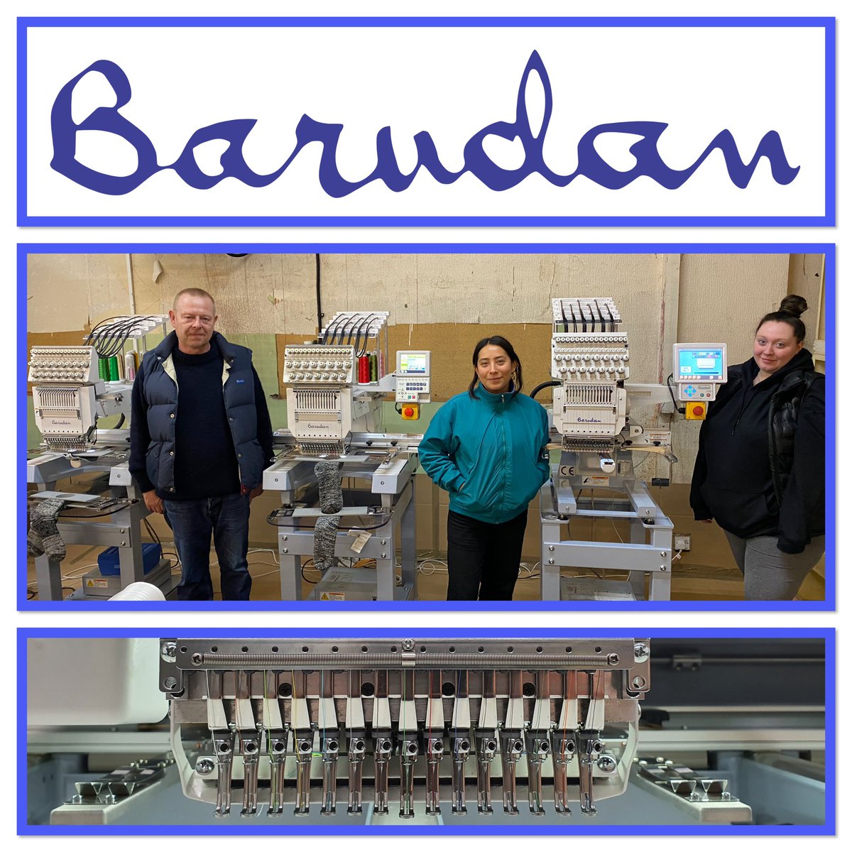 BarudanUK's tweet image. Loomland have today taken delivery of their 3rd #Barudan #singlehead in a little over 2 years! The original 2 machines have been relocated to a larger space that can house all 3 machines side by side with a little extra space for further growth in the future! 😊