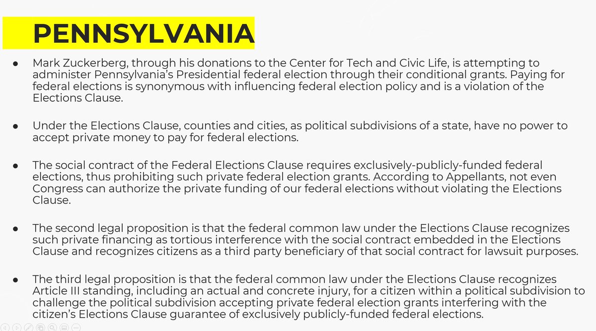 6/ PENNSYLVANIACTCL paid election judges & election officials in Philadelphia mandated polling places & drop boxes. In Democrat Delaware County, there was 1 drop box every 4 square miles. In 59 Republican counties, there was 1 drop box every 1,100 square miles.