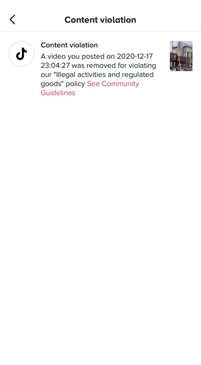 Tiktok removed a private video I made of the Minneapolis 3rd precinct getting shit thrown at it...
Within 2 minutes of creating it... 
LMAO https://t.co/5I1bLefZOv