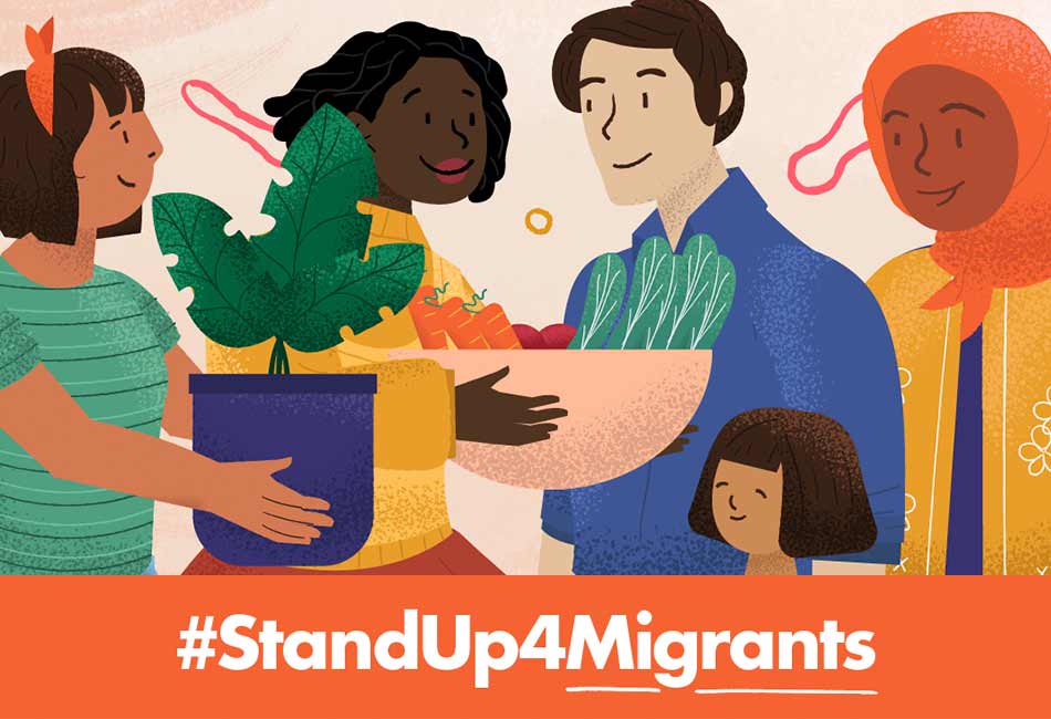When migrants are portrayed negatively, their human rights are heavily impacted. They are discriminated, excluded and dehumanized. How we speak about migrants and migration plays a fundamental role in guaranteeing equality and the human rights of migrants. 
#StandUp4Migrants