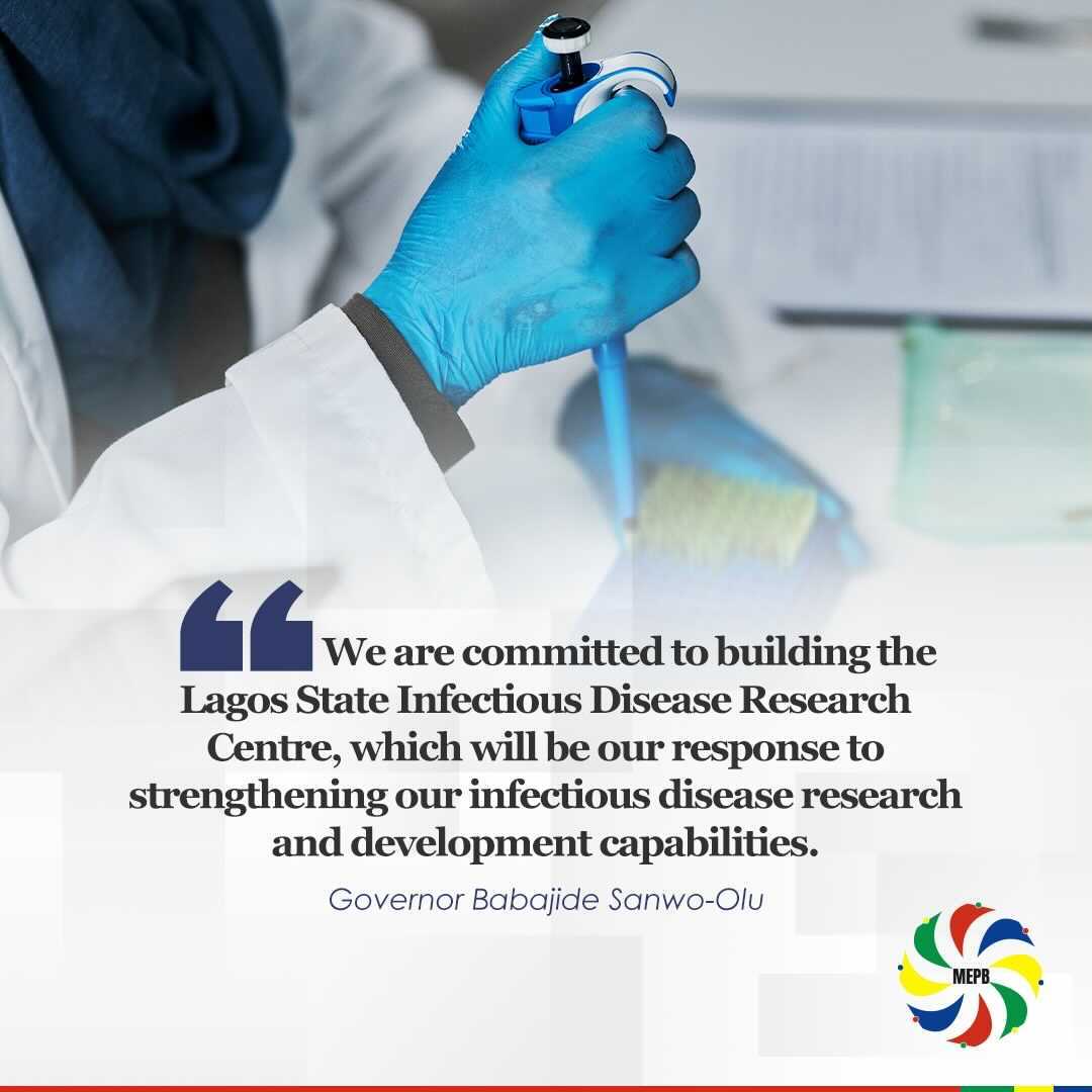 LagosMepb's tweet image. Towards strengthening infectious disease research in Lagos State, the Lagos State Government is committed to building the Lagos State infectious disease research center and developing it to meet global standards #LagosMepb  #rekindledhope #Health #Lagos