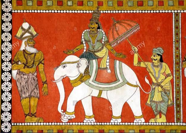 Once Rishi Durvasa worshipped Bhagwan Shiva & for his devotion he got lotus flower as prasad.He was very happy & decided to visit Indralok to gift the flower to Indra Dev.On the way,Durvasa Rishi encountered Indra who was making a triumphant return atop his elephant Airavata.